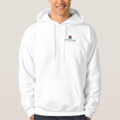 Front  Back Design Company Logo Template Mens Hoodie