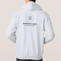 Front Back Design Print Company Logo Mens Hoodie Zazzle