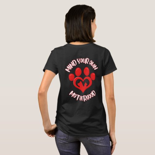 Front  Back Funny Cat T_Shirt