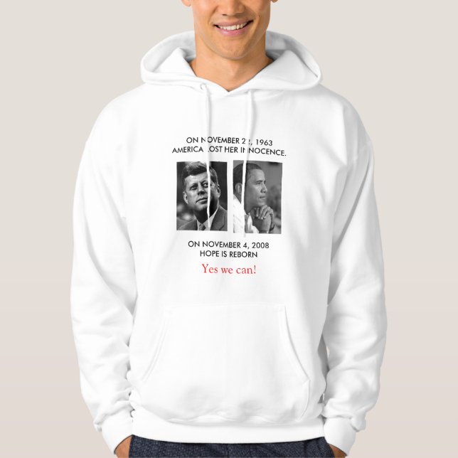 FRONT/BACK JFK to OBAMA/ part JFK "Ask not" speech Hoodie (Front)