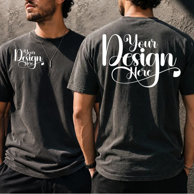 Front & Back Logo Custom Business Branding Graphic T-Shirt (Creator Uploaded)