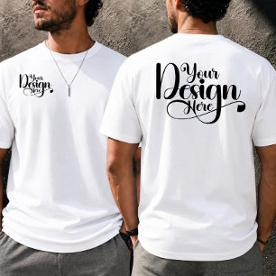 Front & Back Logo Personalized Business Branding T-Shirt