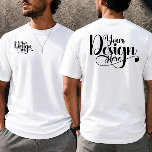 Front & Back Logo Personalized Business Branding T-Shirt