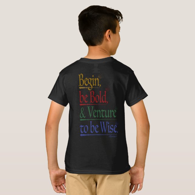 Front & Back - Magical Horace Quote Kids T-Shirt (Back Full)