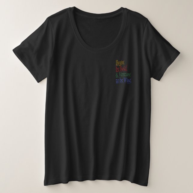 Front & Back - Magical Horace Quote Plus Size Tee (Design Front)