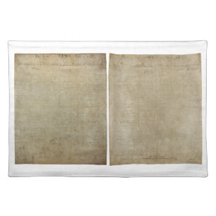 Front & Back ORIGINAL Declaration of Independence Cloth Placemat