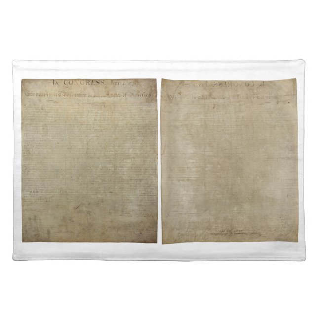 Front & Back ORIGINAL Declaration of Independence Cloth Placemat (Front)
