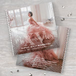 Front & Back Photos Mis XV Años Quinceañera Guest Notebook<br><div class="desc">Add a stylish personalized touch to Quinceañera decorations with a modern "Mis Quince Años" 2 photo spiral guest book. The pictures and all wording on this template are simple to customize, including message from parents on back. The interior pages can be lined or blank for use as a scrapbook, notebook...</div>