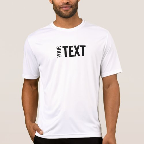 Front  Back Print Activewear Sport Your Text Mens T_Shirt