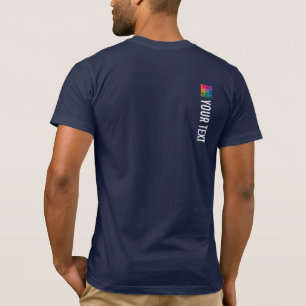 Front & Back Print Add Image Text Mens Modern T-Shirt