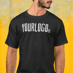 Front +back print Business logo Modern brand Black T-Shirt