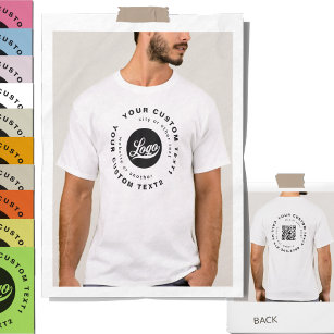 Custom T-Shirt Front & Back Small Business Customized Double Sided Tee Shirt