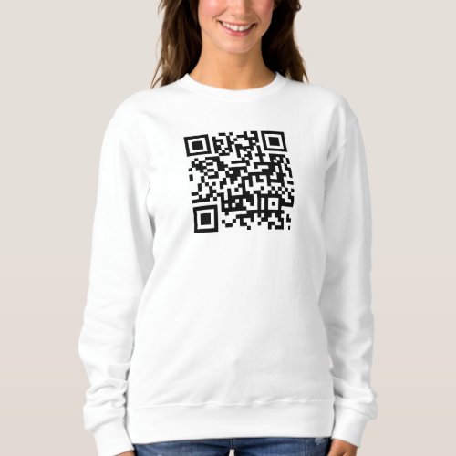 Front  Back Print Custom QR Code Scan Me Womens Sweatshirt