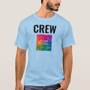 Front & Back Print Mens Crew Staff Your Logo Here T-Shirt