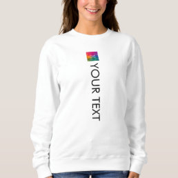 Front &amp; Back Print Template Womens Modern Trendy Sweatshirt
