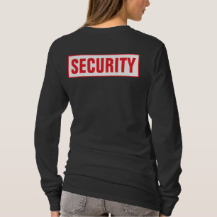 Front & Back Print Womens Long Sleeve Security T-Shirt