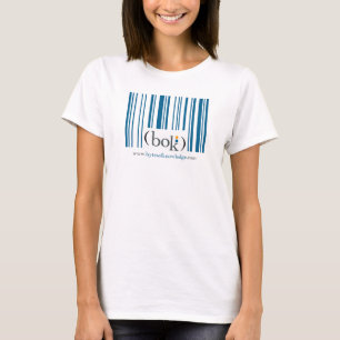 Front Bar code, back bytes logo T-Shirt