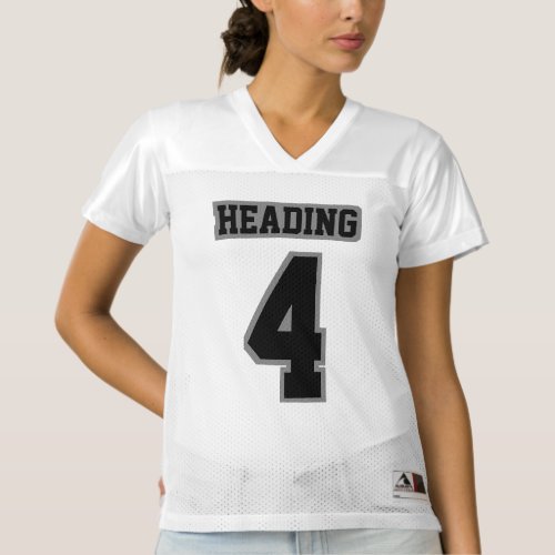 Front BLACK GREY WHITE Womens Sports Jersey