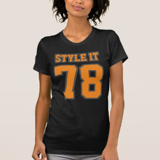 Front BLACK ORANGE Bella Canvas Cotton Womens T-Shirt