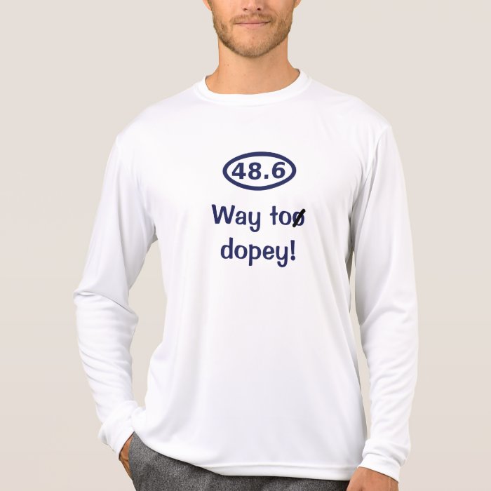 Front Blue 48.6   Way too dopey Shirt