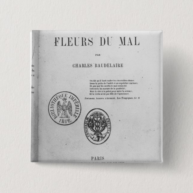 Front Cover, First Edition of 'Les Fleurs du Button (Front)