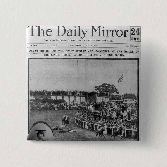 Front cover of 'The Daily Mirror' Button (Front)