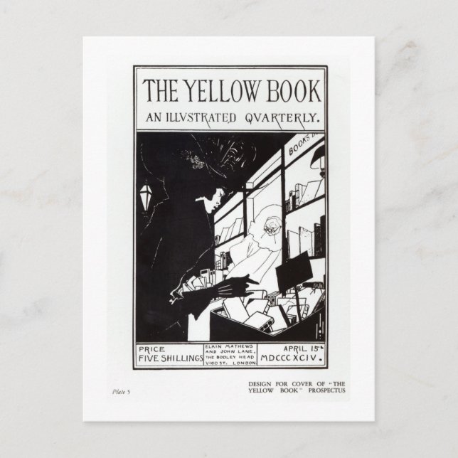 Front cover of the prospectus for 'The Yellow Book Postcard (Front)