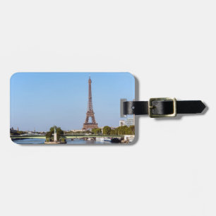 Front de Seine and Eiffel tower - Paris, France Luggage Tag