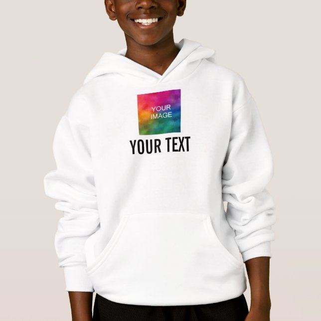 Front Design Add Image Text Here Template Kids Hoodie (Front)
