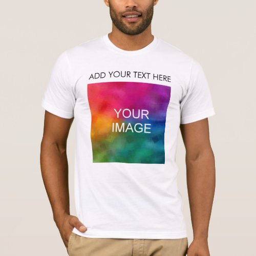Front Design Add Your Text Image Photo Mens T_Shirt
