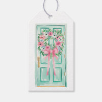 Front Door Gift Tags, New House Wreath Tags, Pink