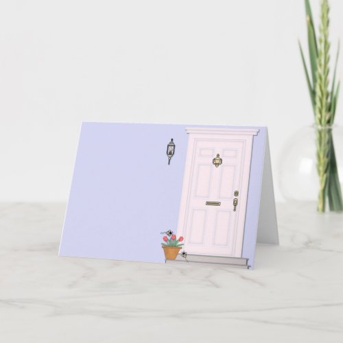 Front Door House Home Blank Greeting Card