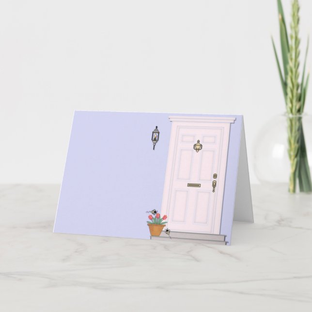 Front Door House Home Blank Greeting Card (Front)