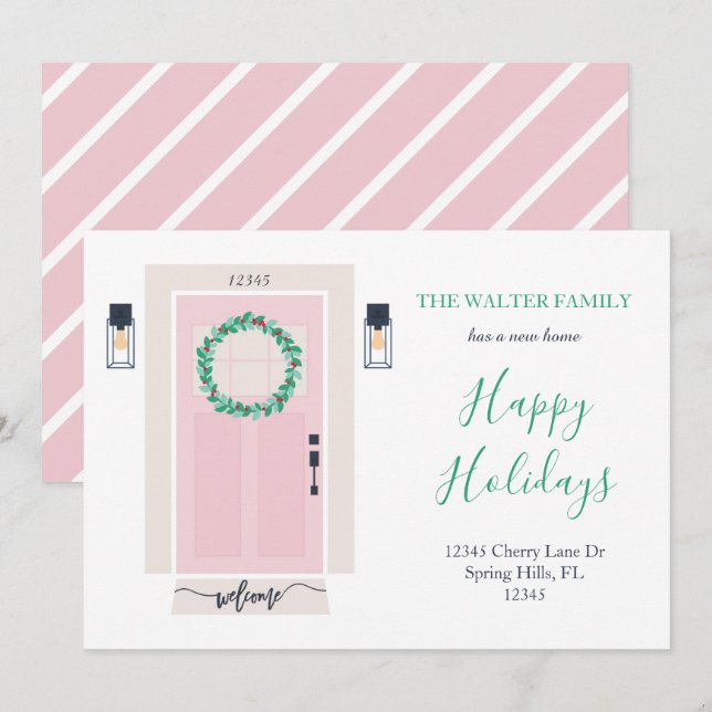 Front Door Moving Announcement Pink (Front/Back)