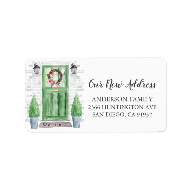 Front Door New Address Return Address Label (Front)