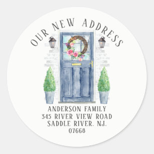 Front Door   New Home Address Label Sticker