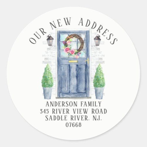 Front Door  New Home Address Label Sticker