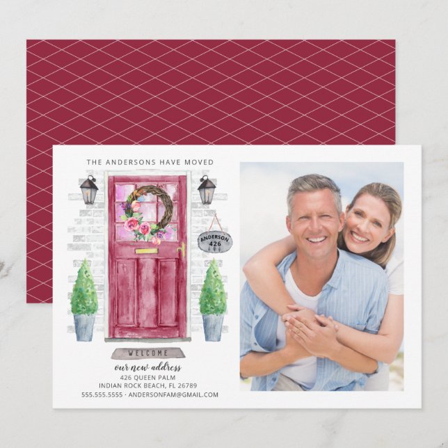 Front Door Photo Moving Announcement (Front/Back)