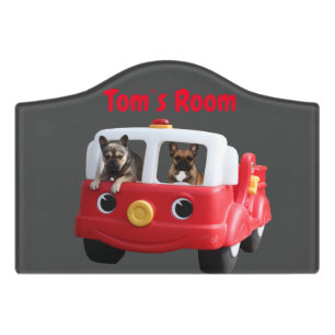 Front door sign French Bulldog and Gorilla