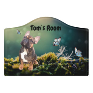 Front door sign French Bulldog and Gorilla
