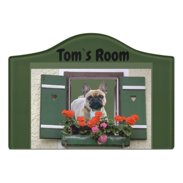 Front door sign French Bulldog and Gorilla (Small Crest Front)
