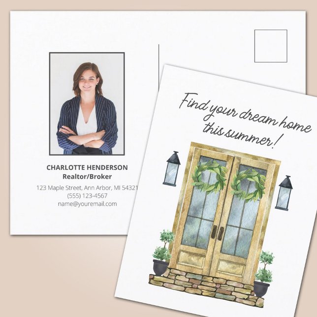 Front Door Summer Real Estate Marketing Postcard (Creator Uploaded)