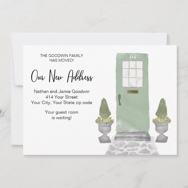 Front Door We've Moved New Address Announcement (Front)