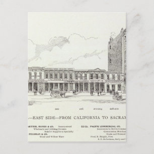 Front East side California and Sacramento Postcard
