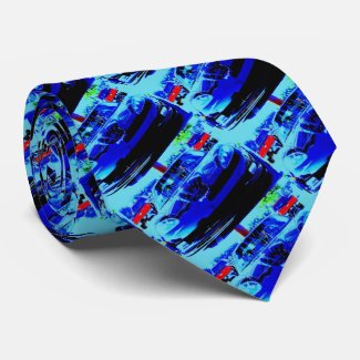 Front end and hood of a Black & Blue Corvette Z06 Tie