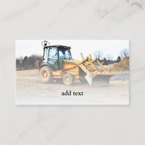 Front end loader business card