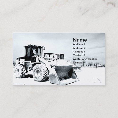 front end loader business card