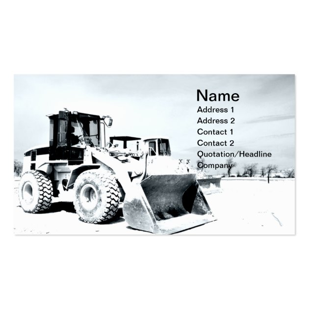 front end loader business cards