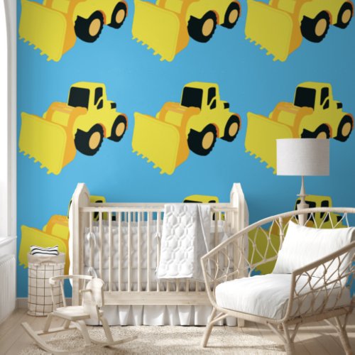 Front End Loader Construction Boys Nursery Bedroom Wallpaper