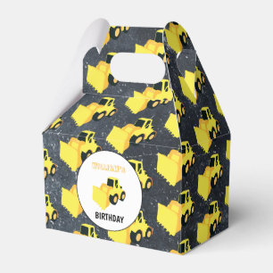 Front End Loader Construction Truck Birthday Favor Boxes